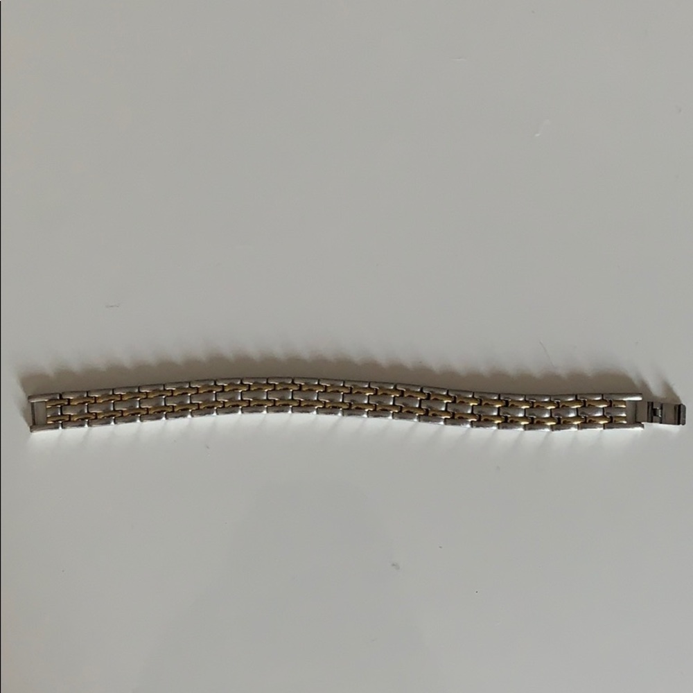 Silver and Gold Magnetic Bracelet. 8.75in length